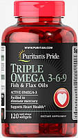 Омега 3-6-9 Puritan's Pride Triple Omega 3-6-9 120 Softgels