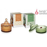Свечи ароматизовані в склянці BartekSPA RETREAT з бамбуковим гнітом 150 г