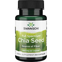 Суміш екстрактів Swanson Full Spectrum Chia Seed 400 mg 60 Caps