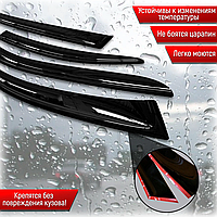 Дефлектори окон (Ветровики) Kia Cerato II седан 2008-2012 (скотч)
