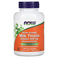 Расторопша силимарин Milk Thistle Now Foods экстракт двойная сила 300 мг 200 вегетарианских капсул