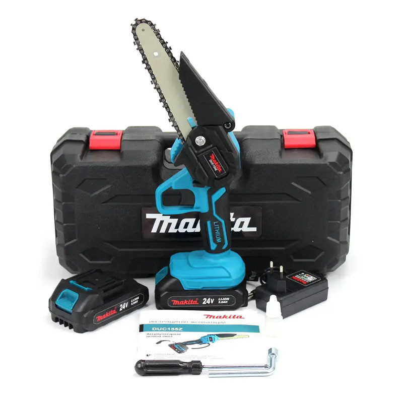 Аккумуляторная цепная пила Makita DUC155Z мини пила для обрезки ...
