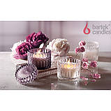 Свечи ароматизовані в склянці Bartek Mednight Peony and Sakura Morning з бамбуковим гнітом 150 г, фото 3