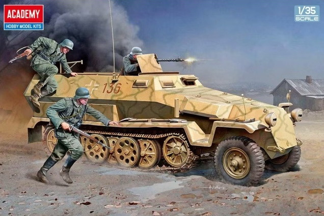 Пластикова модель 1/35 Academy 13540 німецький бронетранспортер Sd.kfz.251/1 Ausf.C