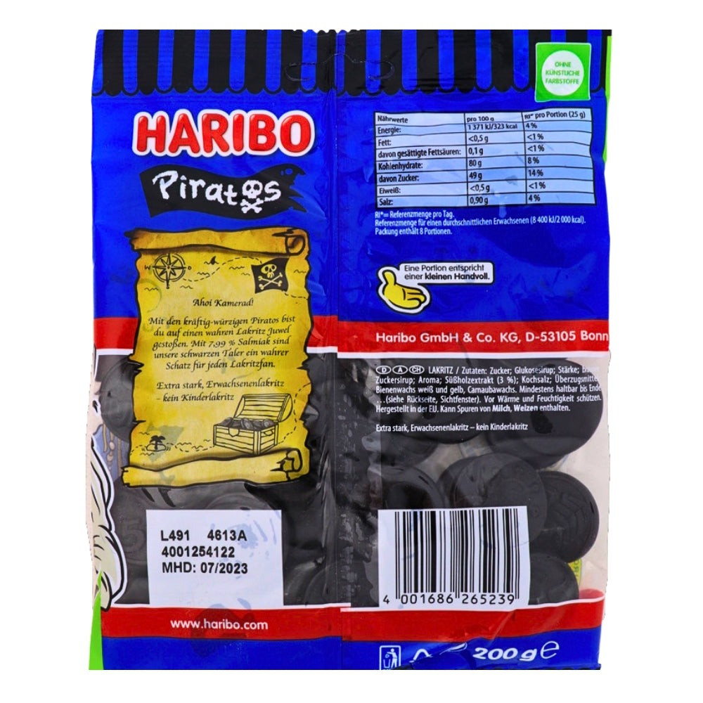 Лакричные жевательные конфеты Haribo Piratos 200g - фото 2 - id-p2036270351