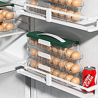 Контейнер для зберігання яєць на бічні дверцята холодильника 3 яруси Одинарний