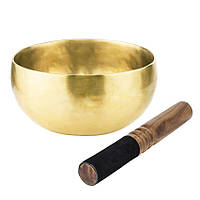 Поющая чаша Тибетская Singing bowl Ручная холодная ковка 15,1/15,1/7,3 см Бронза матовая (26553)