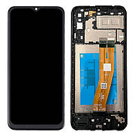 Дисплей Samsung Galaxy A04E A042 с тачскрином и рамкой оригинал Service Pack Black