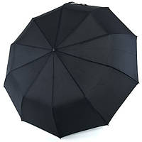 Зонт полуавтомат с прямой удобной ручкой мужской TheBest 526 10 спиц Черный