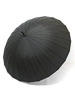 Зонт-трость мужской полуавтомат Frei Regen FABL2511-N 24 спицы Черный / Зонт антиветер