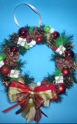 Дизайнерський різдвяний вінок, фото 1