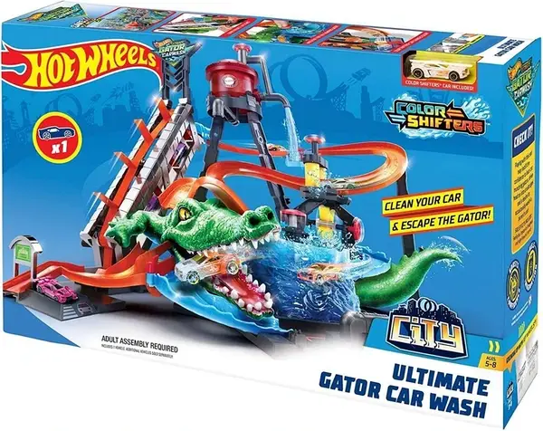 Hot Wheels Ultimate Gator Car Wash Playset FTB67
