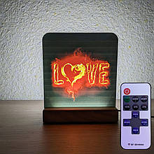 Світильник нічник з надрукованою картинкою LOVE з пультом acr-uf000118