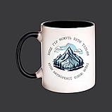 Чашка з написом "Вище гір можуть бути тільки купи натвореної тобою х**ні", кружка з прінтом Орігамі OM 6201, фото 3