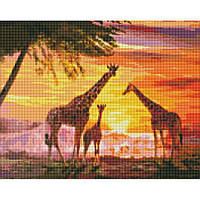 Алмазная мозаика Идейка "Семья жирафов" ©ArtAlekhina 40х50 см AMO7327