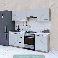 Прямая модульная кухня 2.2 метра, бюджетный кухонный гарнитур 220 см