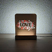 Светильник-ночник с напечатанной картинкой I Love You acr-uf000115