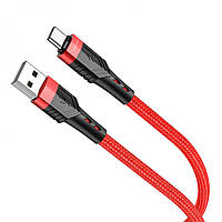 Кабель Borofone BU35 Influence USB to Type-C 1,2 m 3A Красный