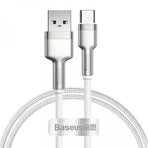 Кабель Baseus Cafule Series Metal Cable USB to Type-C 66W 1m CAKF000102 White, фото 1