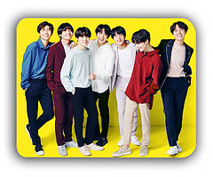 Килимок комп'ютерний BTS Bangtan Boys 18х22 см (k015)