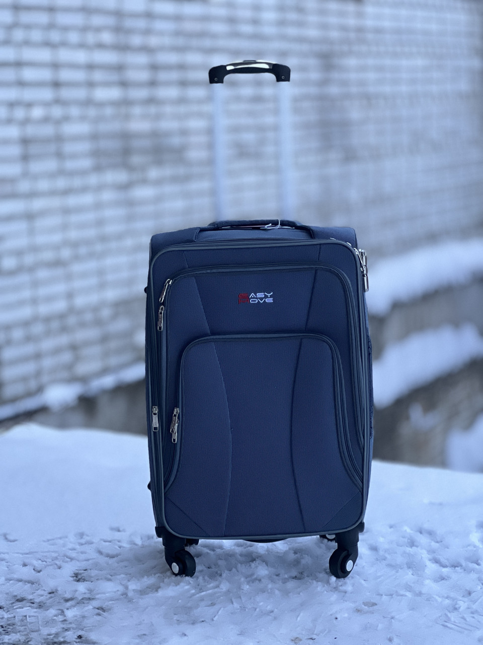 Валіза EasyMove 2023-6 тканинна середня (M) на 4-х колесах Синя
