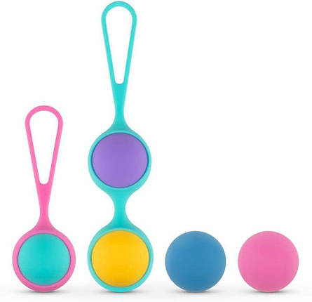 Набір вагінальних кульок PMV20: Vita – Kegel Ball Set, маса 40, 50, 60 г, два тримачі, фото 1