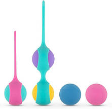 Набір вагінальних кульок PMV20: Vita – Kegel Ball Set, маса 40, 50, 60 г, два тримачі, фото 3