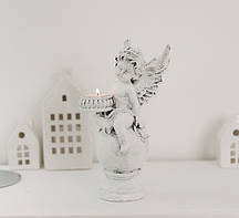 Підсвічник ангел на кулі (свічка з права) світиться 23*11*11 см Гранд Презент СП527-4 св