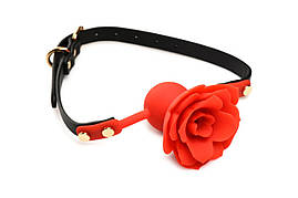 Кляп Master Series Blossom Silicone Rose Gag - Red