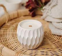 Аромасвічка RELAX KAKI WHITE 100% WOOD WAX 240g 50h Гранд Презент NAC 1096