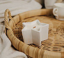 Аромасвічка STAR KAKI WHITE 100% WOOD WAX 150g 30h Гранд Презент NAC 1076