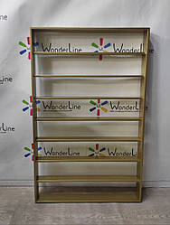 Навісна полиця-стенд для лаків полиці манікюрні стелаж лофт для манікюру Nails_BR настінна манікюрна полиця