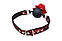 Кляп з трояндою Master Series: Eye-Catching Ball Gag With Rose, чорно-червоний, фото 5