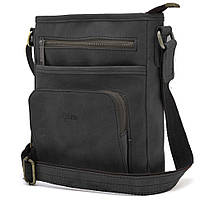 Тор! Мужская кожаная сумка с карманом RA-1303-3md TARWA черная