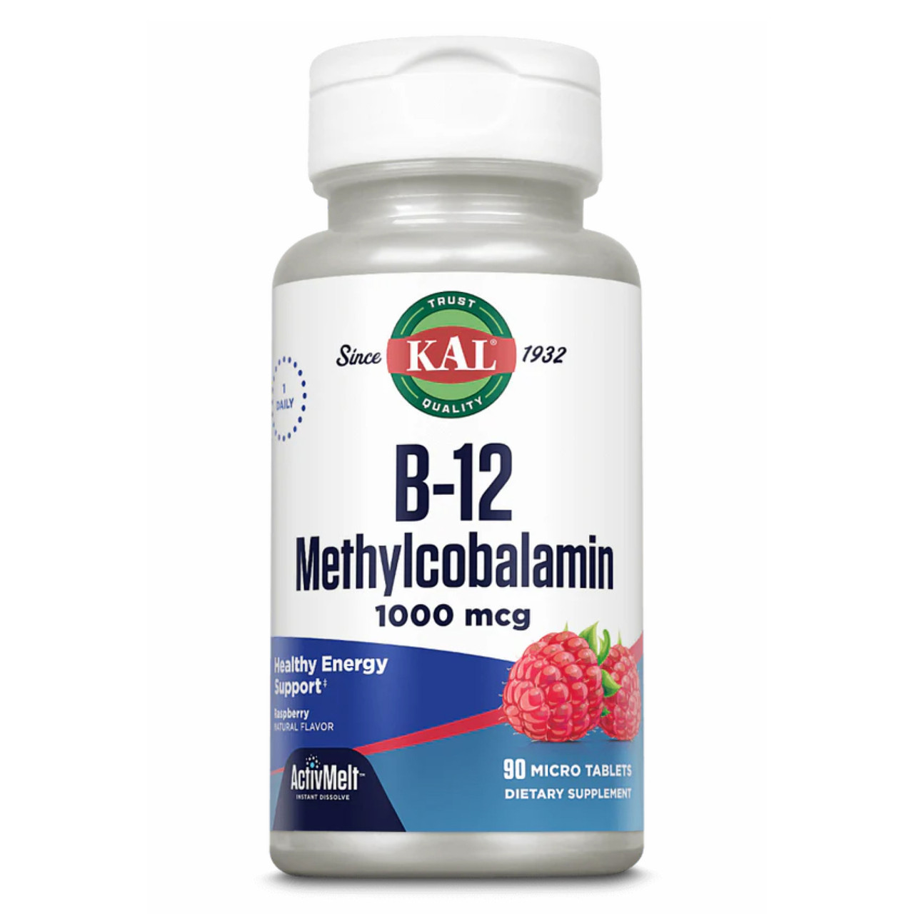 B12 Methylcobalamin 1000mcg - 60 tabs Berry, фото 1