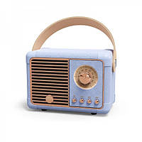 Колонка портативная Bluetooth FM-радио ретро фиолетовая AC Prof HM11-V Plus cp