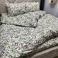 Евро комплект постельного белья Доллары баксы надписи долар бязь голд люкс Виталина