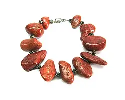 Браслет на руку з корала натурального