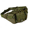 Сумка поясна тактична / Чоловіча сумка на пояс / Армейська сумка. UH-374 Колір: зелений, фото 2