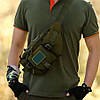 Сумка поясна тактична / Чоловіча сумка на пояс / Армейська сумка. UH-374 Колір: зелений, фото 4