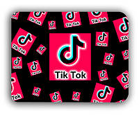 Коврик компьютерный TikTok розовый 18х22 см (k062)