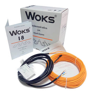 Двожильний кабель для теплої підлоги WOKS 18, 295 Вт, 16 м