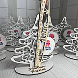 Новорічна прикраса Ялинка на підставці. Ялинка з лототипом. Сувеніри з логотипом, фото 3