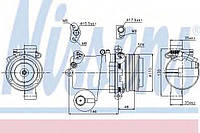 Компресор BMW 3 E46(98-)316 i(+)[OE 64528386650] NISSENS 89133 на BMW Z3 (E36)