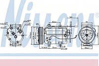 Компресор AI 100(90-)2.3 i(+)[OE 4A0260805AH] NISSENS 89101 на AUDI COUPE (89, 8B)