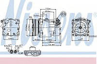 Компресор VW MULTIVAN(03-)1.9 TDi(+)[OE 7H0820805D] NISSENS 89203 на VW MULTIVAN Mk V (7HM, 7HN, 7HF, 7EF,