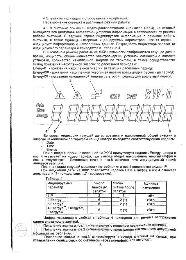 Паспорт трехфазного электронного счетчика электрической энергии Энергия 9 СТК3