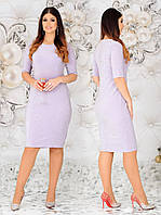 Женское нарядное платье в больших размерах 333 "Люрекс Миди" в расцветках