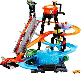 Hot Wheels FTB67 Ultimate Gator Car Wash Playset Ігровий набір Водонапірна башта
