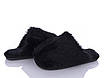 Тапочки жіночі домашні теплі закриті хутряні чорний, фото 2